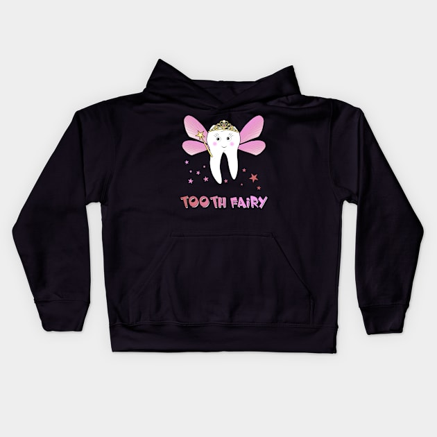 tooth fairy dentist assistant funny disguise costume Kids Hoodie by Littlelimehead